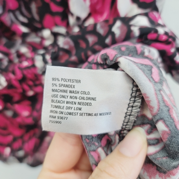 Worthington Pink & Black Blouse Top Women's Size Small - Picture 3 of 9